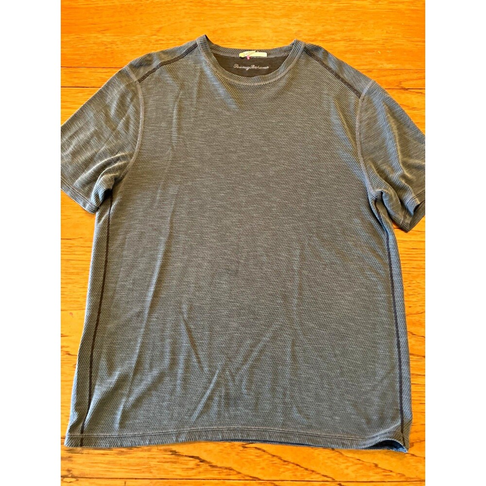 Tommy Bahama Men's XL Gray Solid Logo Crew Neck Short Sleeve Knit T-Shirt